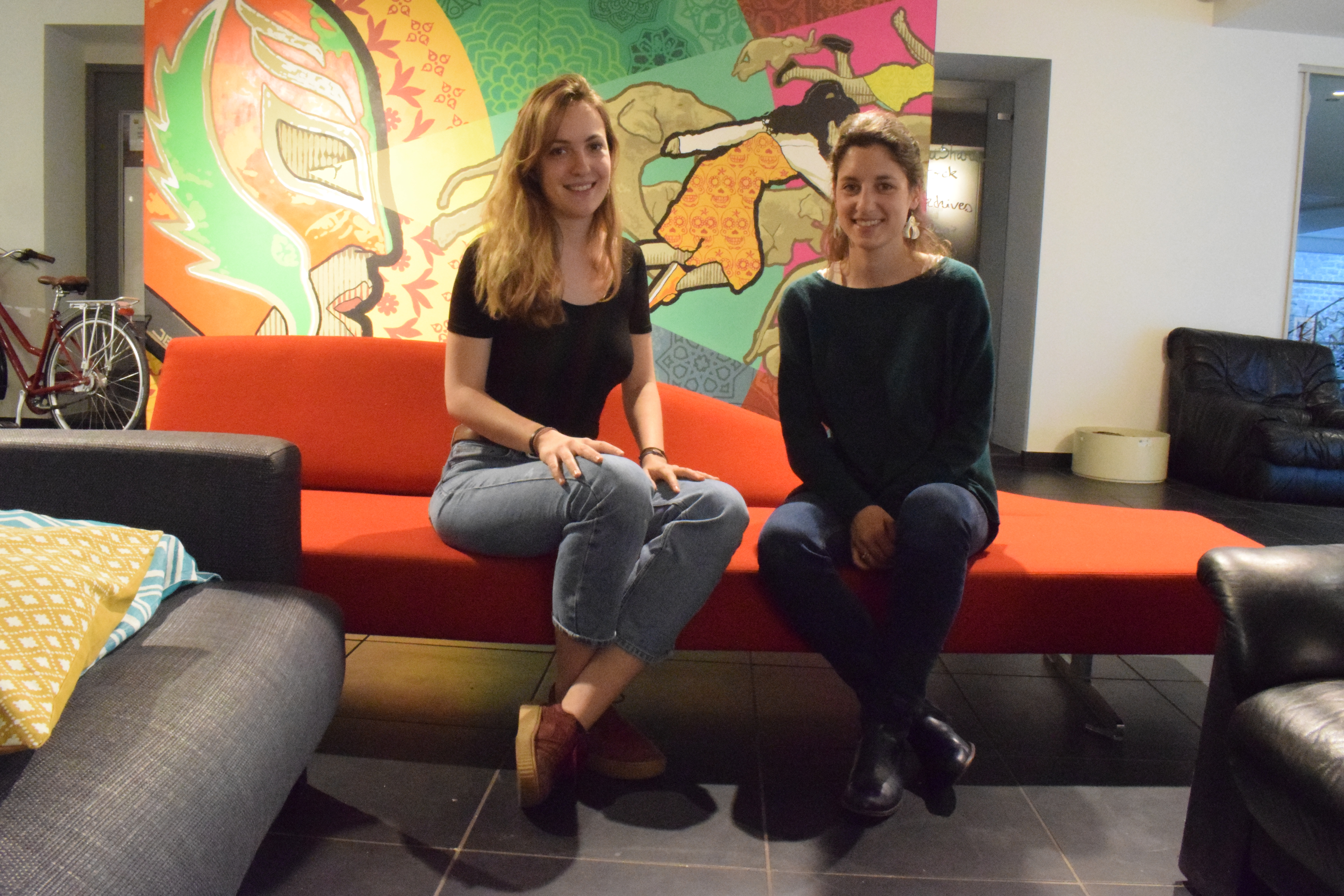 Gabrielle et Camille, co-fondatrices de Nap&Up, au Square Gabrielle et Camille, co-fondatrices de Nap&Up, au Square